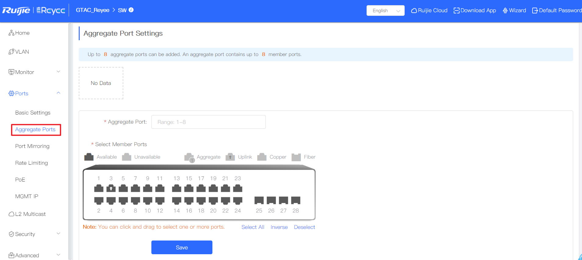 How to configure Aggregate Port on NBS series switch? - Router - Ruijie ...