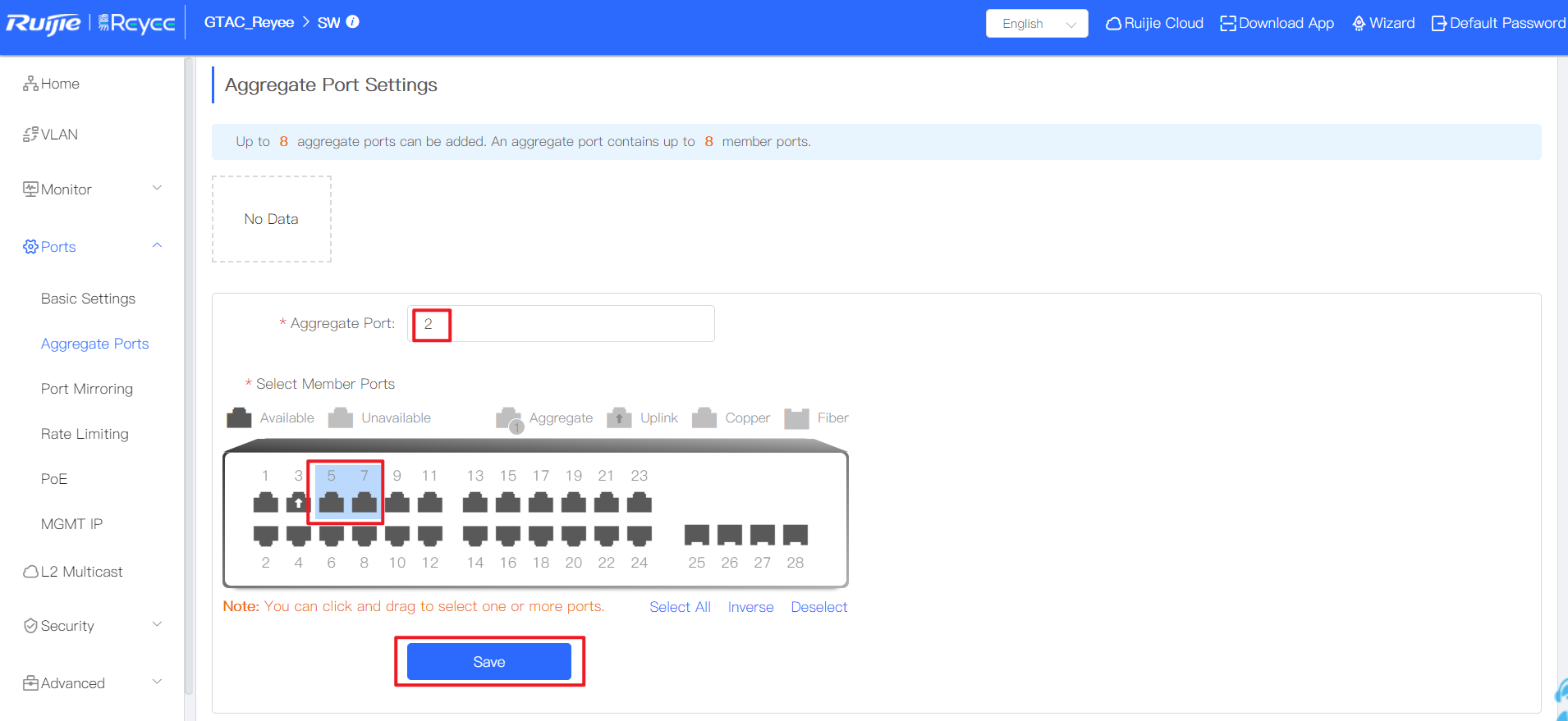 How to configure Aggregate Port on NBS series switch? - Router - Ruijie ...