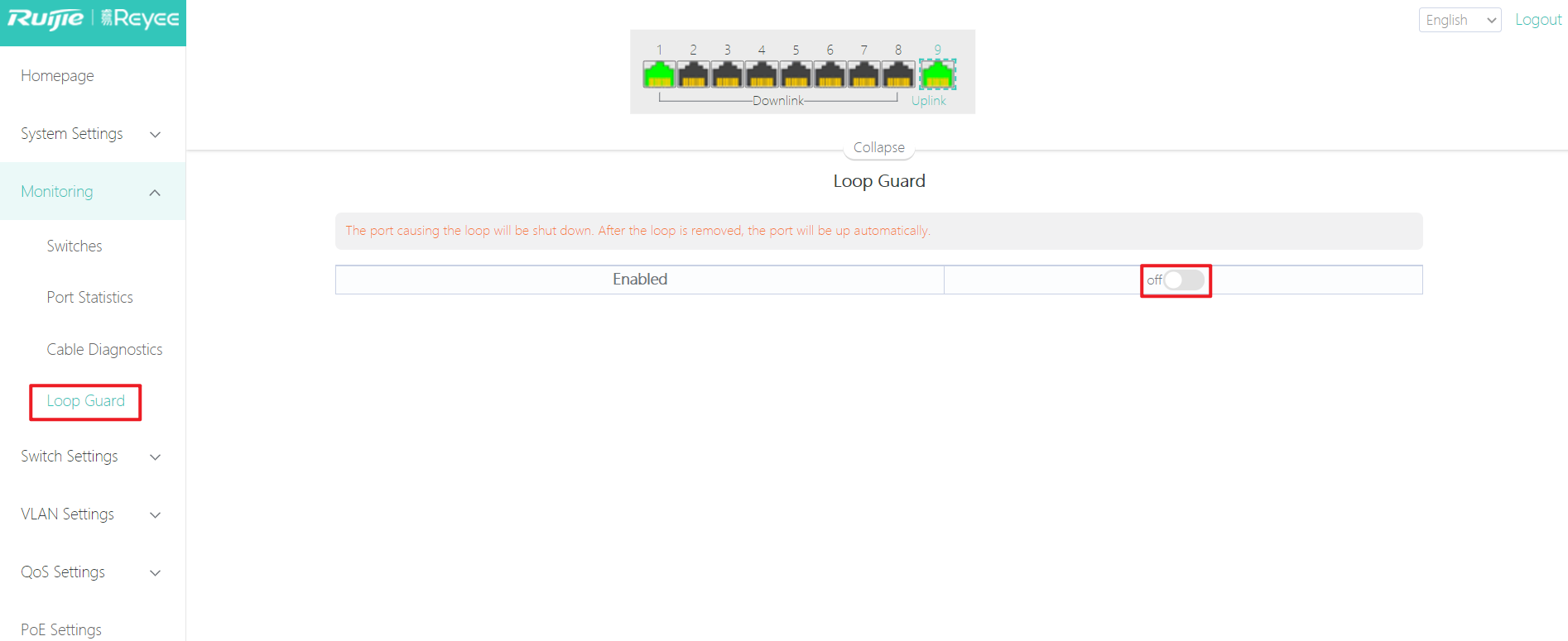 How to configure Loop Guard on ES series switch? - Router - Ruijie ...